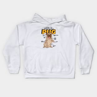 Anatomy Of A Pug Kids Hoodie